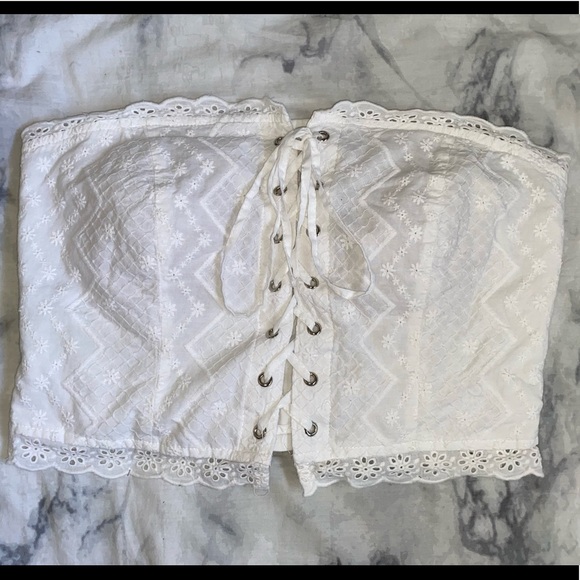 White Corset Top - Picture 2 of 6